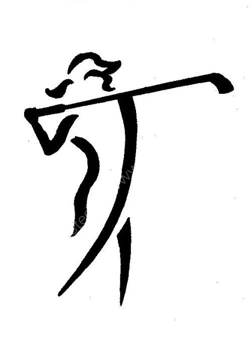 Girl Golfing Cliparts