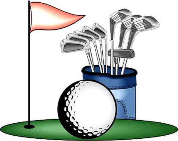Girl Golfing Cliparts