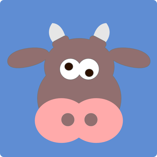 Cartoon Cow Face