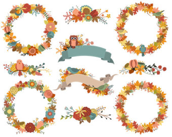 Autumn Woodland Clipart Fall Clipart Autumn by KennaSatoDesigns
