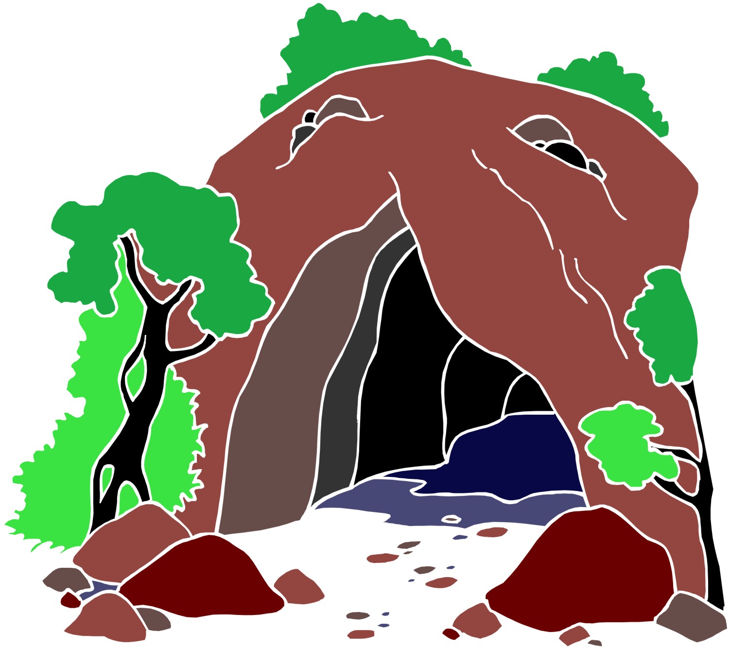Water Cave Cliparts