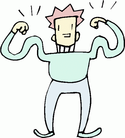 Girl Flexing Cliparts