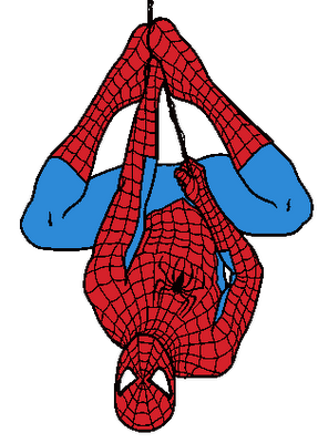 clipart spiderman hang upside down - Clip Art Library
