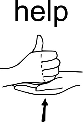 how to say help me in american sign language