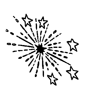 Black And White Fireworks Clip Art