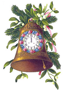 Christmas Clock Cliparts