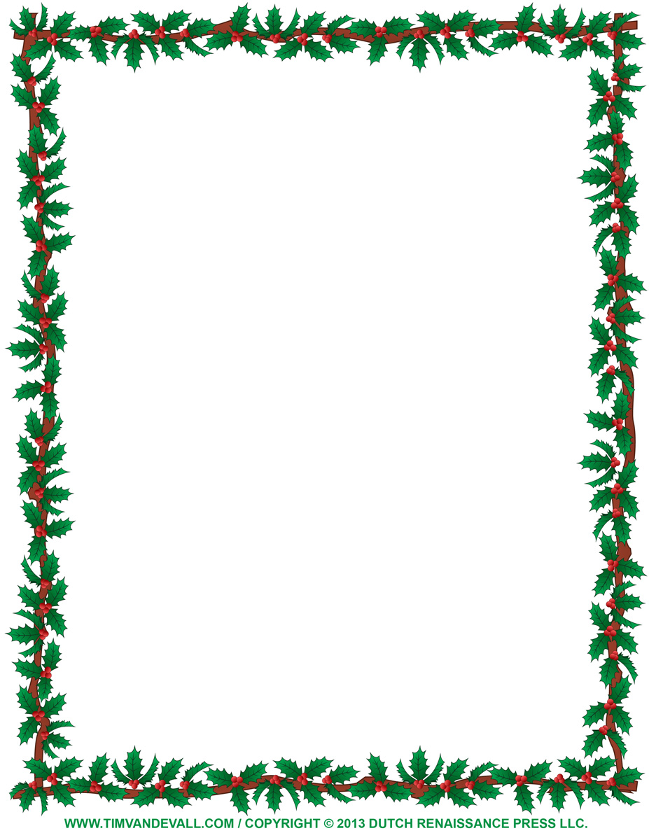 Free Christmas Clipart Borders Printable 