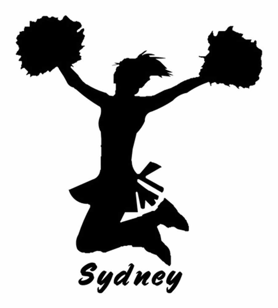 Free cheerleader clipart silhouette