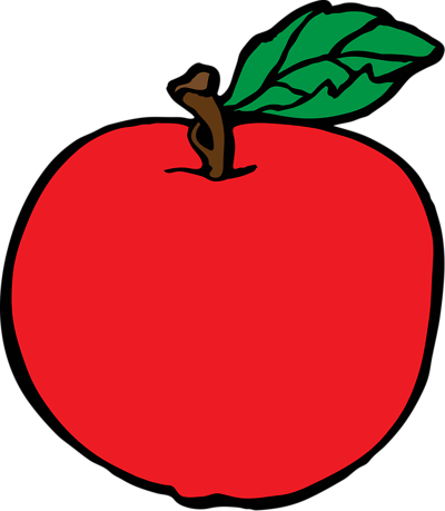 Red apple clipart no background