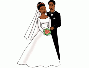 Married Black Couple Clipart