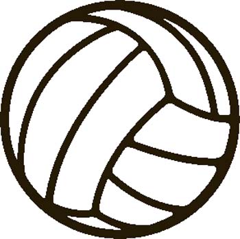 Black Volleyball Cliparts