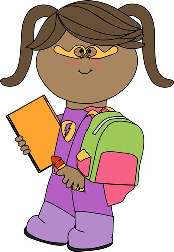 Superhero Reading Cliparts