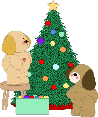 Christmas Dogs Cliparts