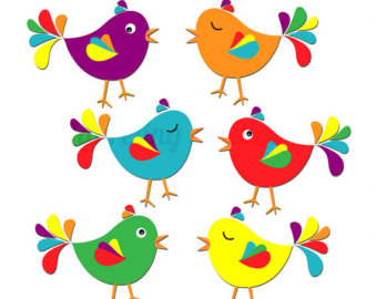 Cute Birds Silhouette Clipart