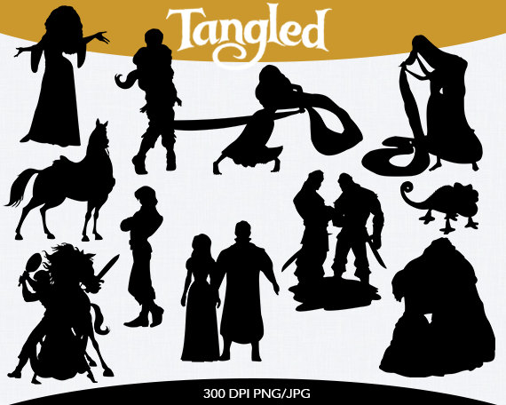 Tangled Silhouette Clipart