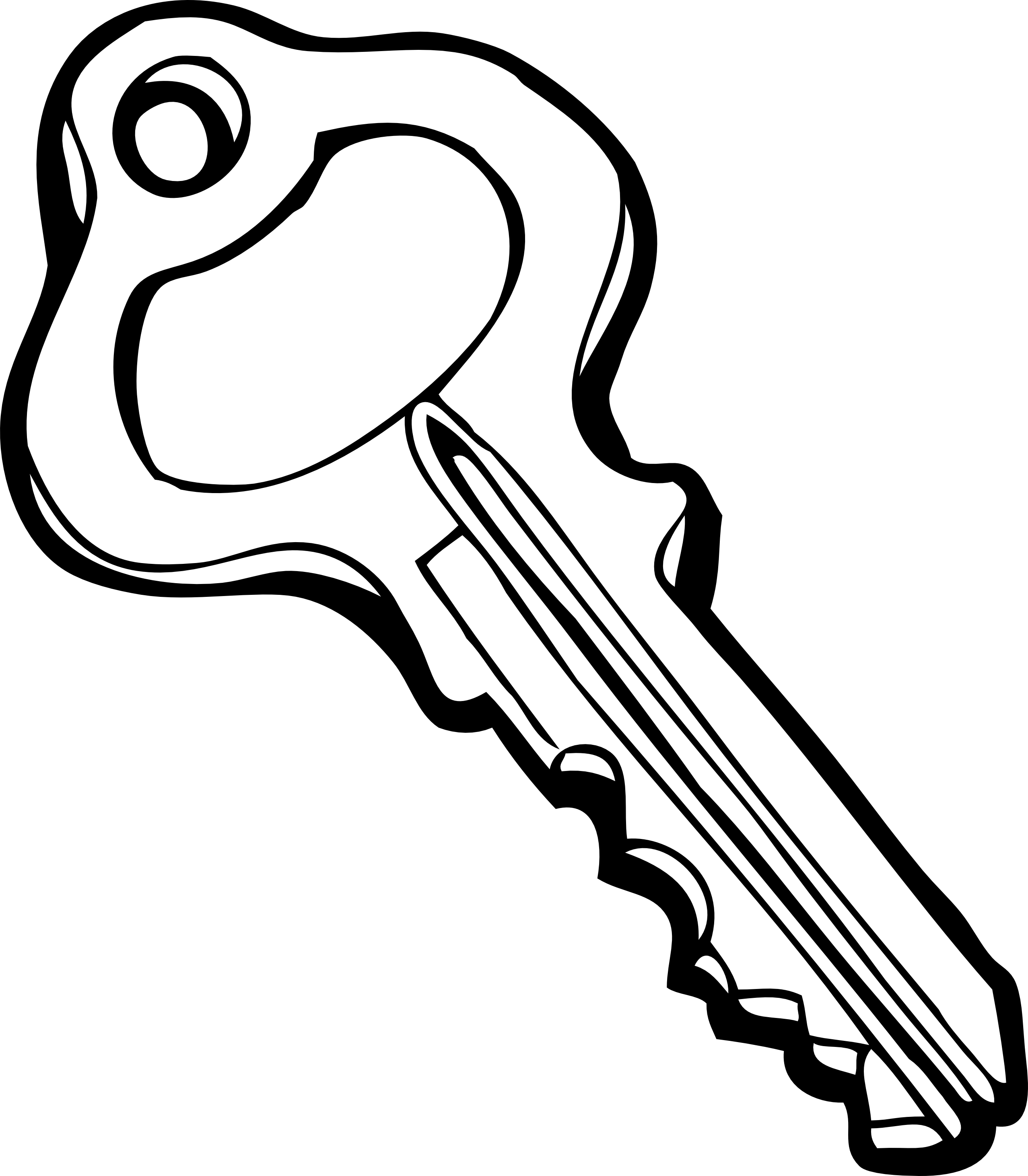 Key Black And White Clipart