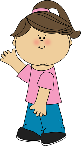 Girl Waving Cliparts