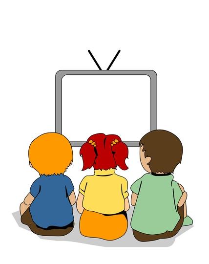 Cartoon Watching Tv Clipart