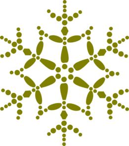 Gold snowflake clipart