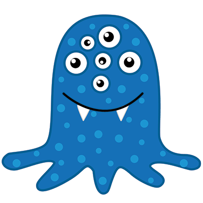 cute monster blue - Clip Art Library
