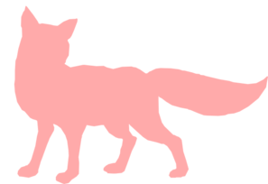 Pink Fox Silhouette Clip Art at Clker