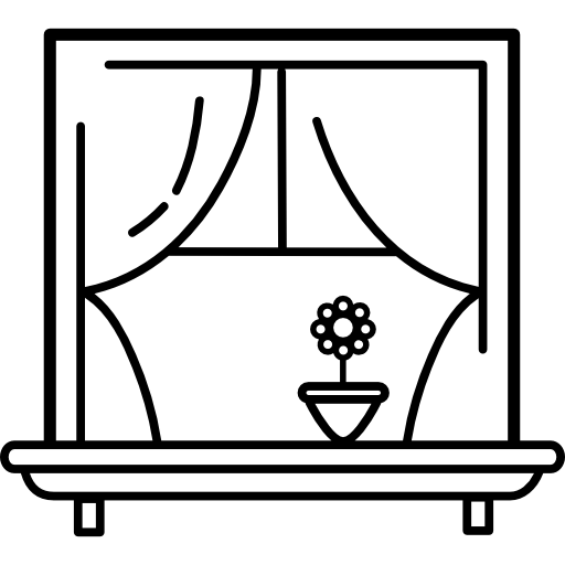 clip art black and white window - Clip Art Library