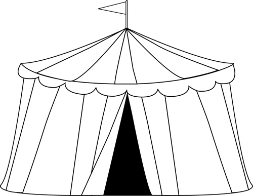 Carnival tent outline clipart