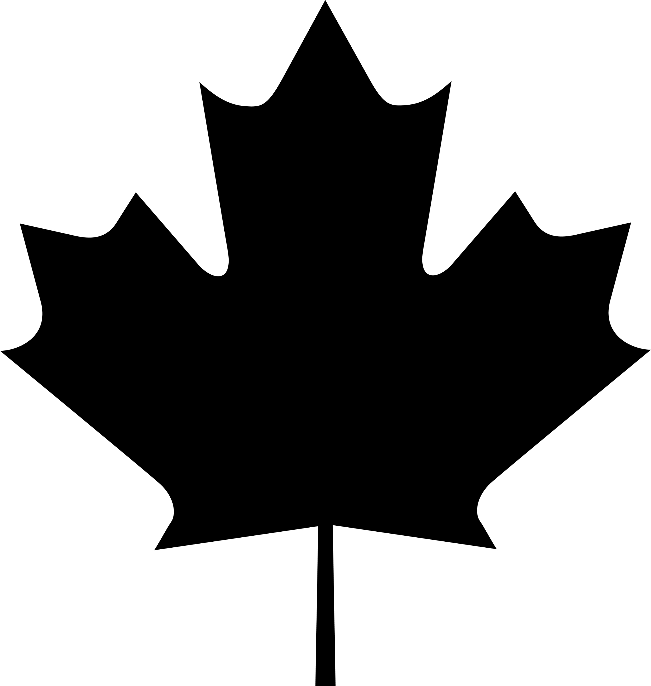 Maple Leaf Black And White Clipart