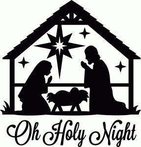 Clipart of manger silhouette