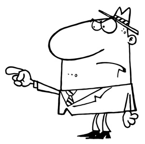Boss clipart black and white