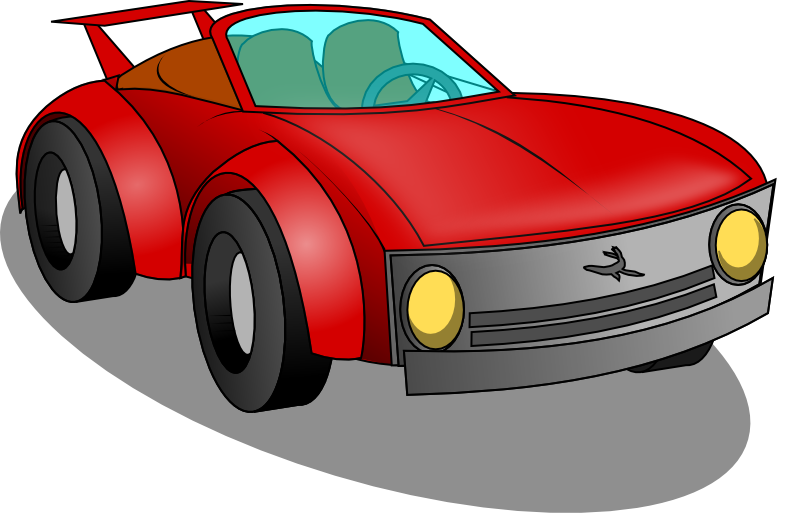 Red toy car clipart