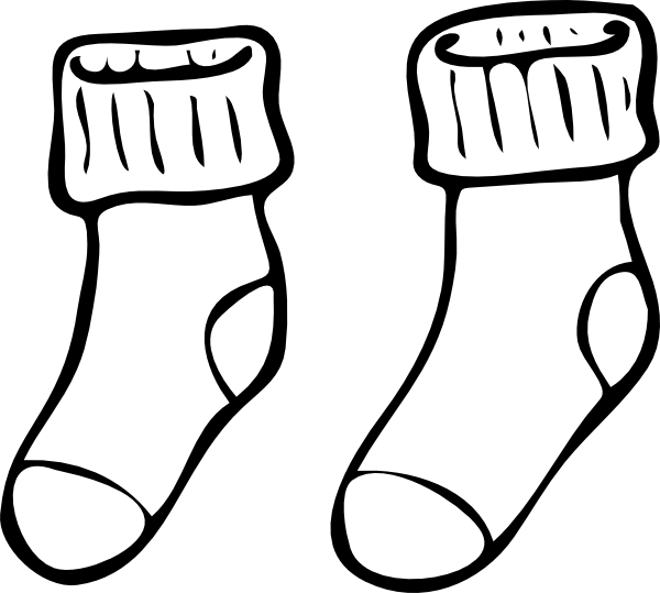 Clothing Pair Of Haning Socks Clip Art at Clker