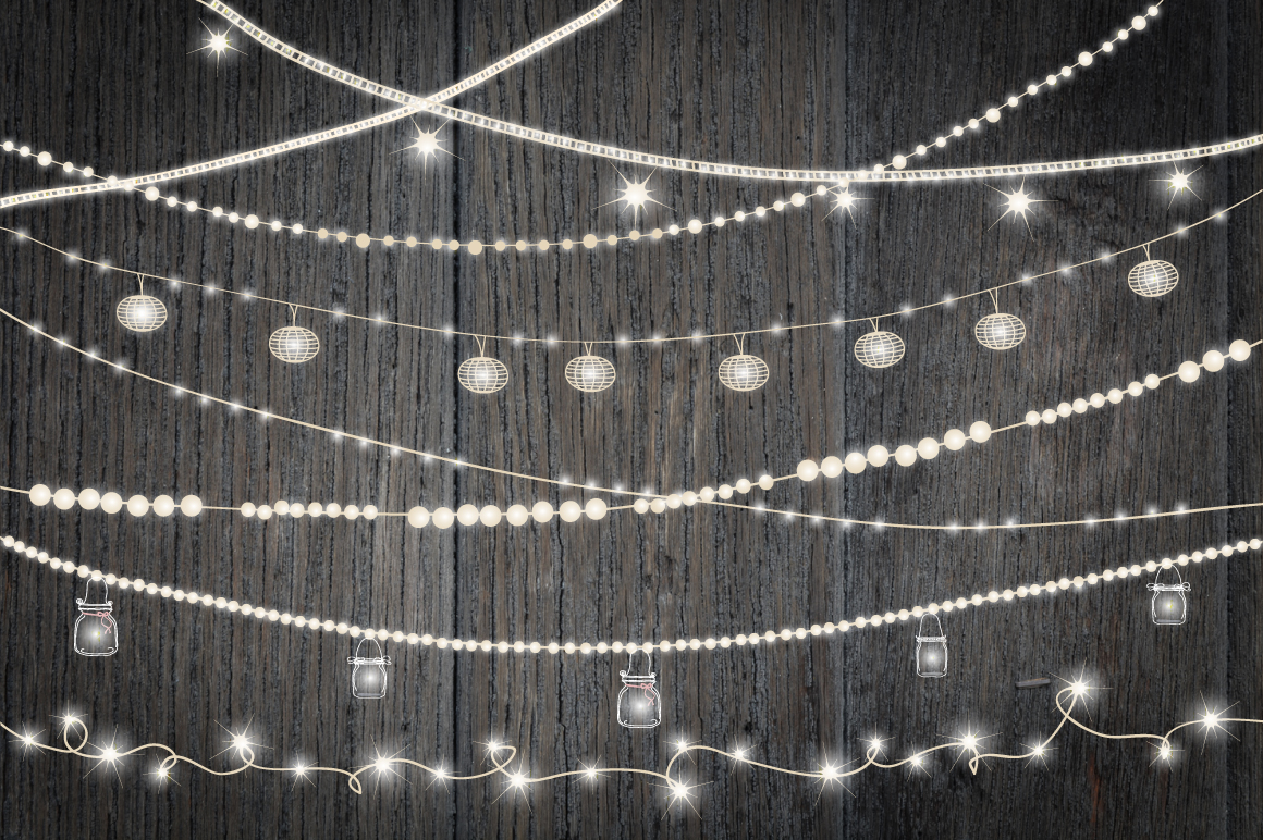 Free string lights clipart no background