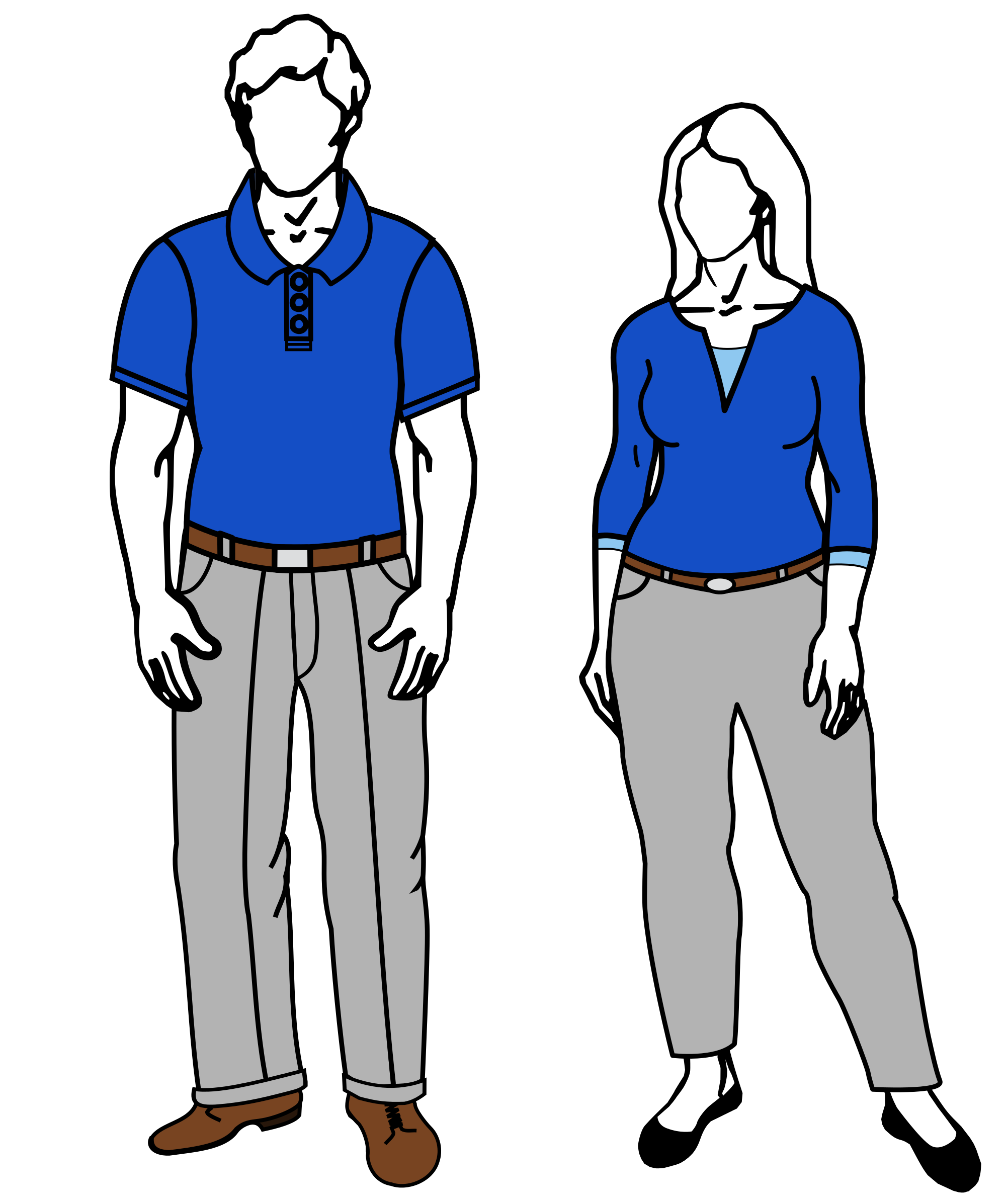 Casual Attire Cliparts