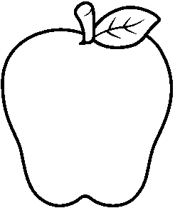 White Apple Clipart