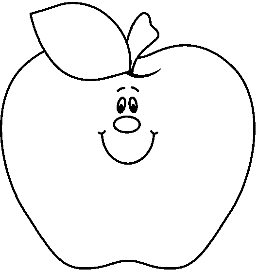 Black and white apple clip art