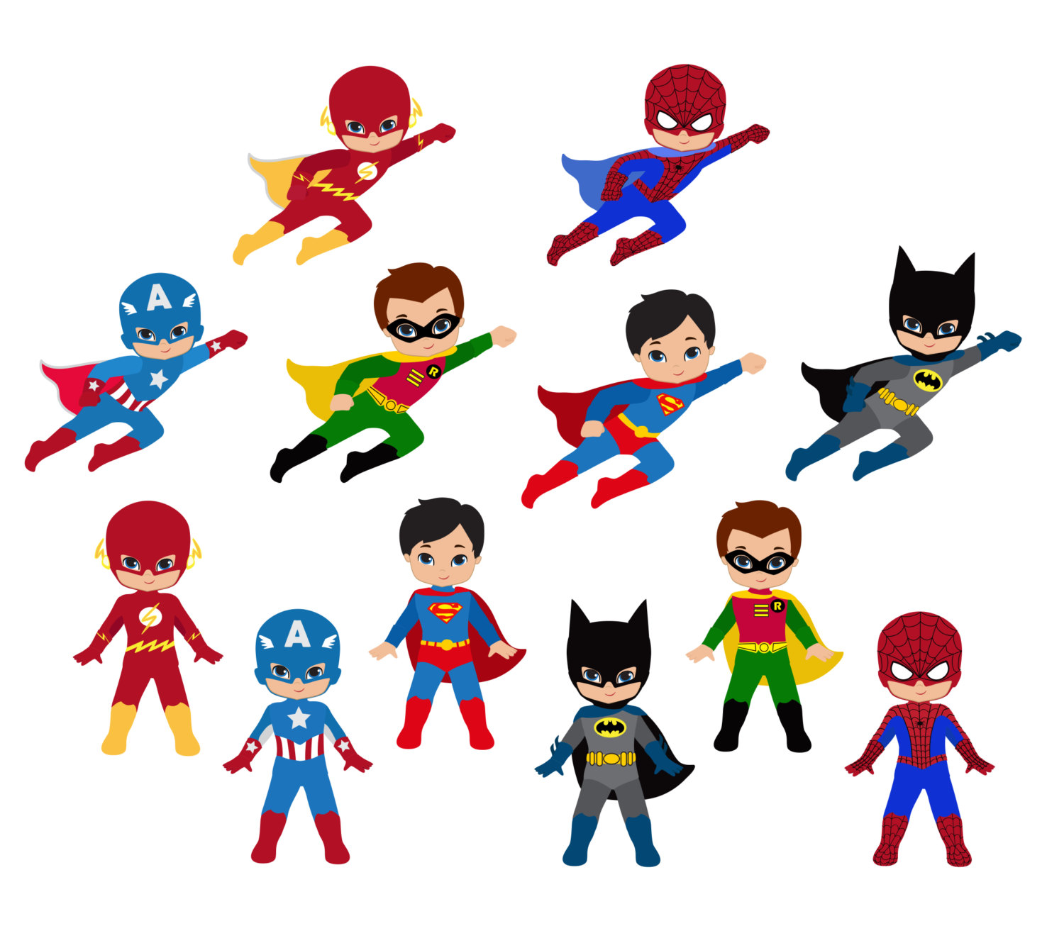 Women Superhero Cliparts