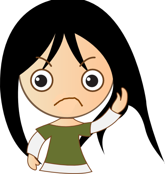 Sad Teenage Girl Clipart