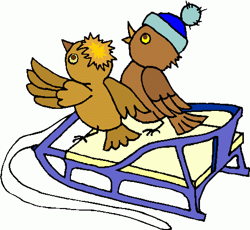 Free winter sledding clipart