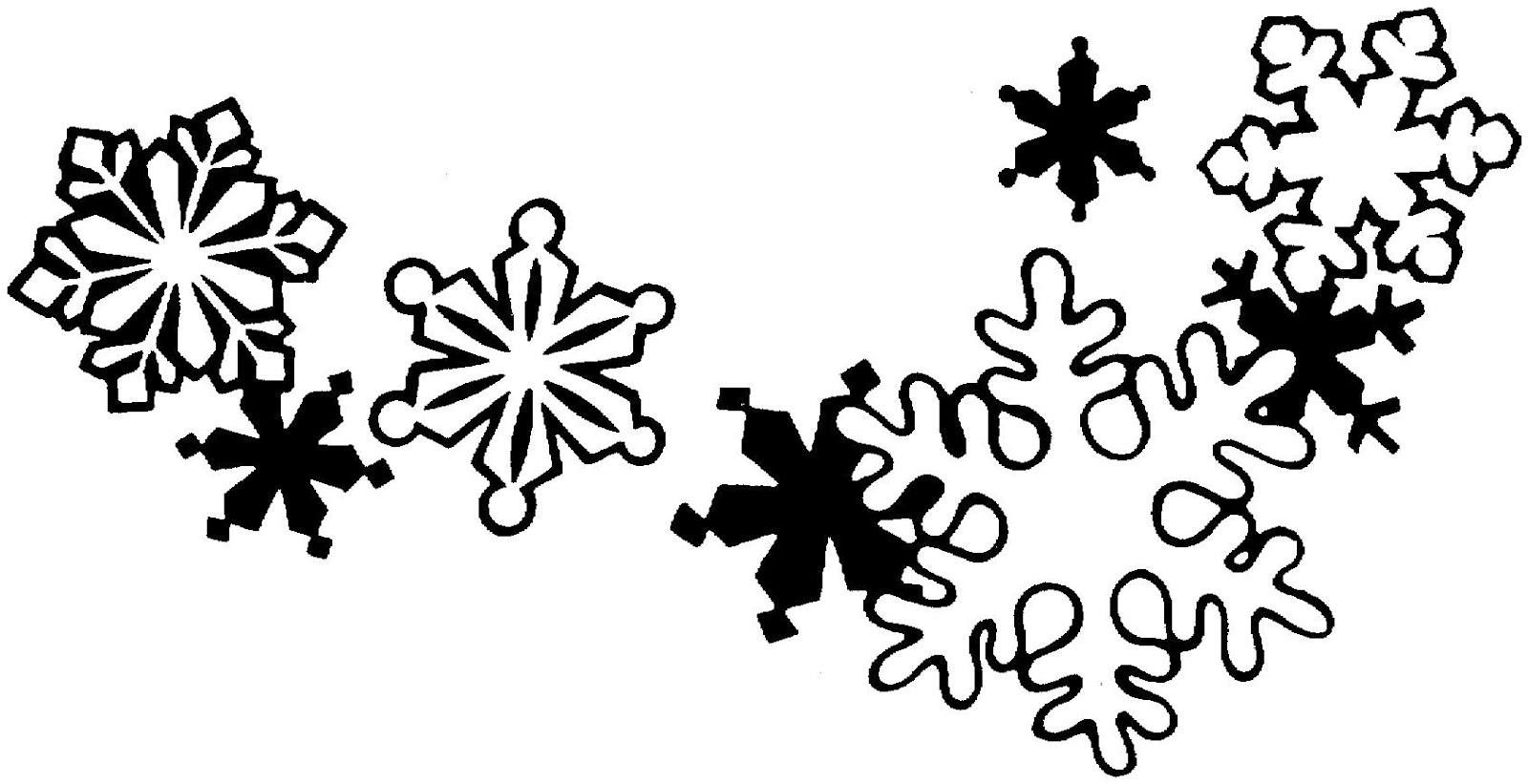 Snowflake Black Cliparts