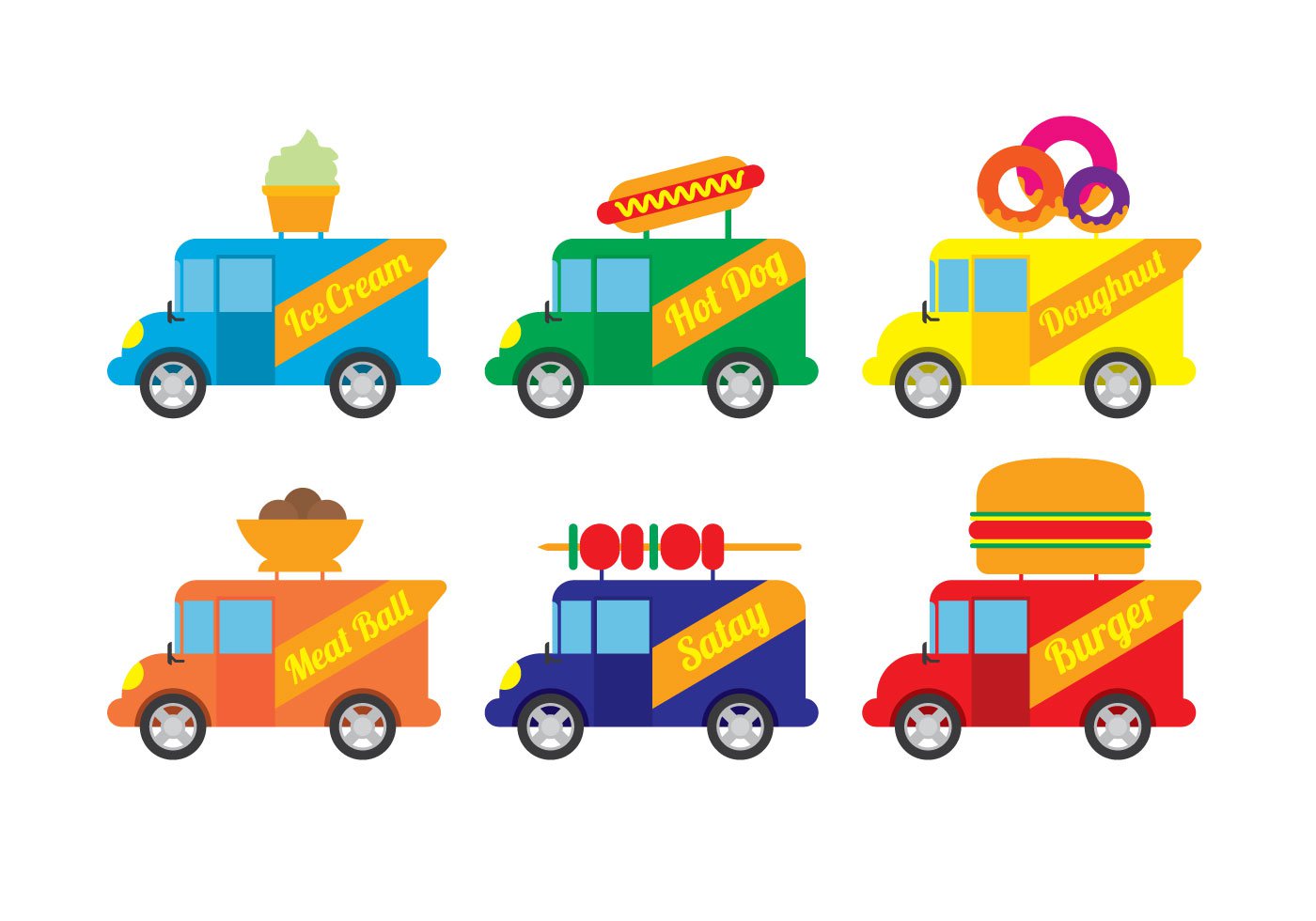 Food truck flame clipart
