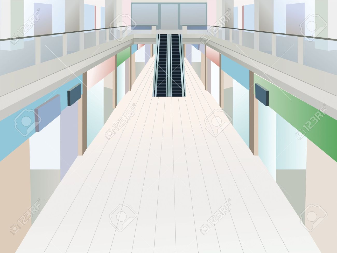 shopping mall interior vector