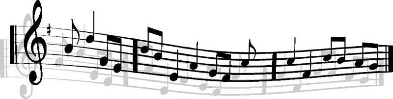 Christmas music notes border free clipart image 2