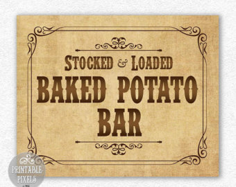 baked potato bar clip art