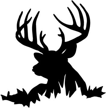 deer hunter silhouette vector