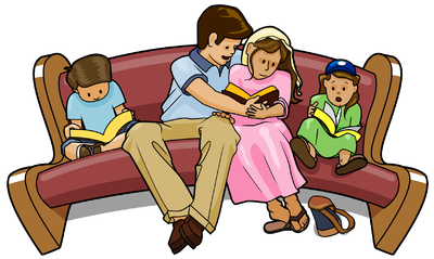 Reading Aloud Cliparts