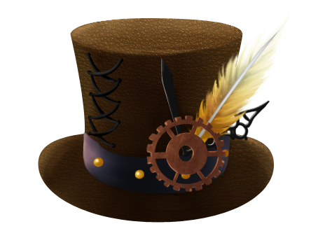 steampunk top hat drawing