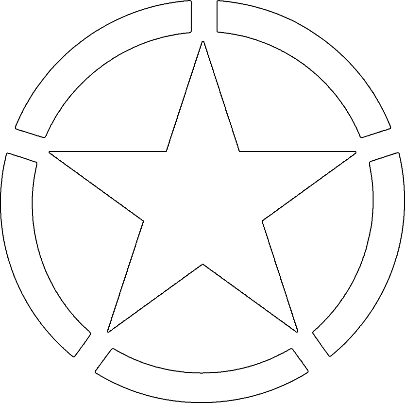 military star clipart