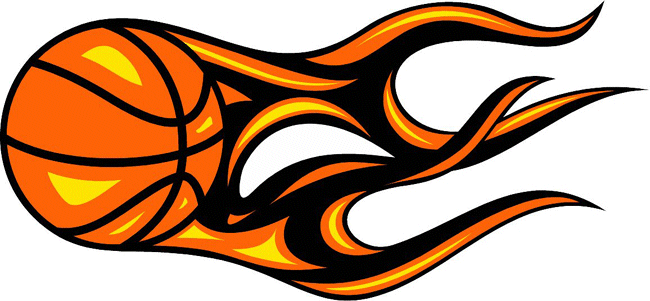 Basketball On Fire Logo