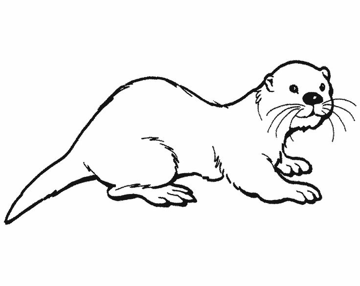 otter clipart black and white - Clip Art Library